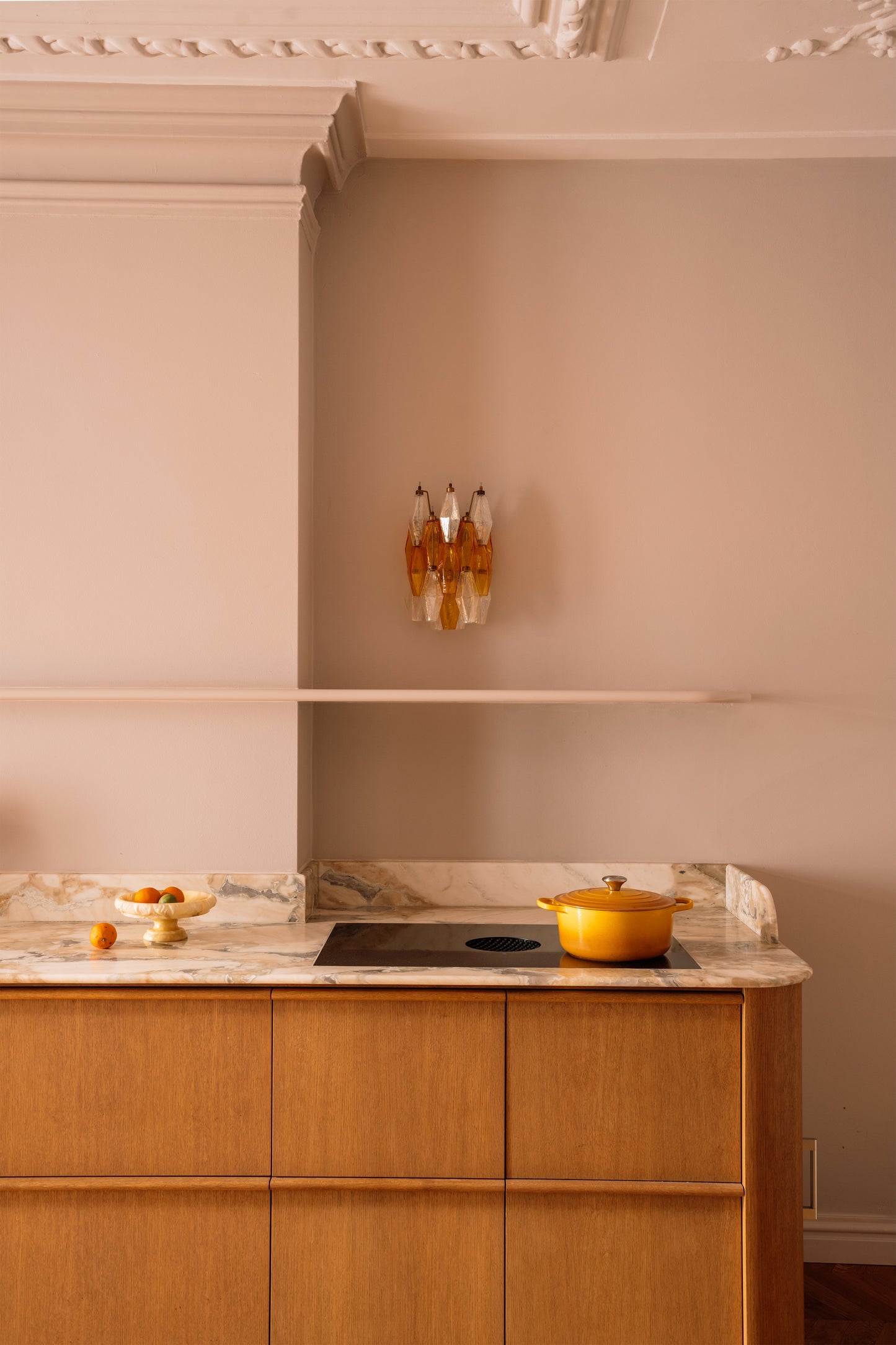 Wall light Chloe amber & transparant