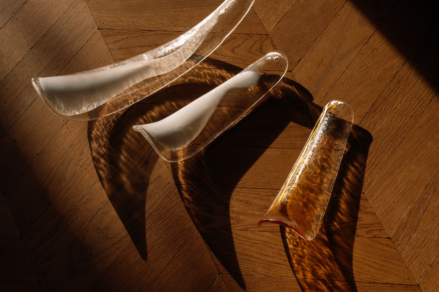 Chandelier Willow caramel & white - medium