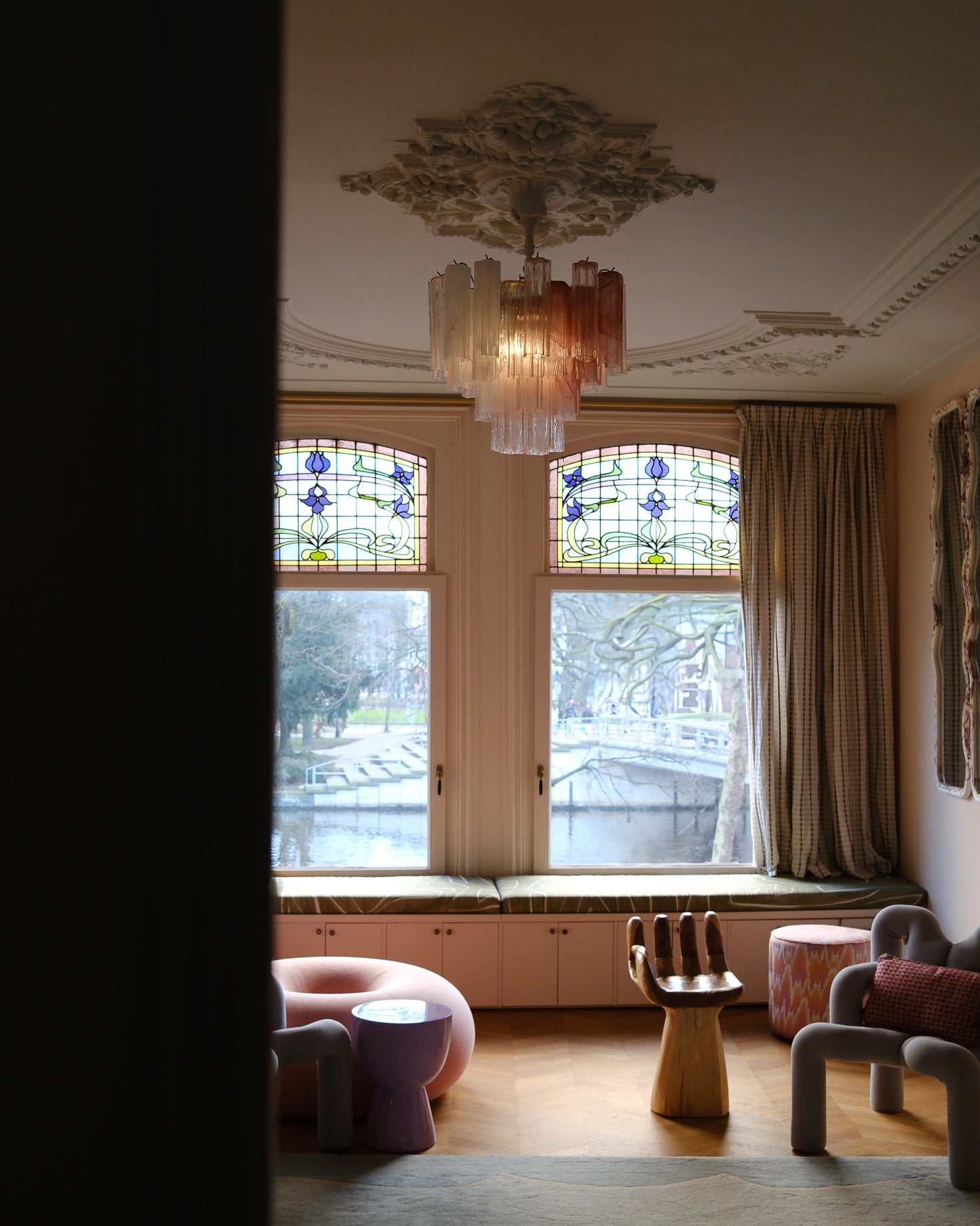Chandelier Sakura pink & alabaster mix - medium