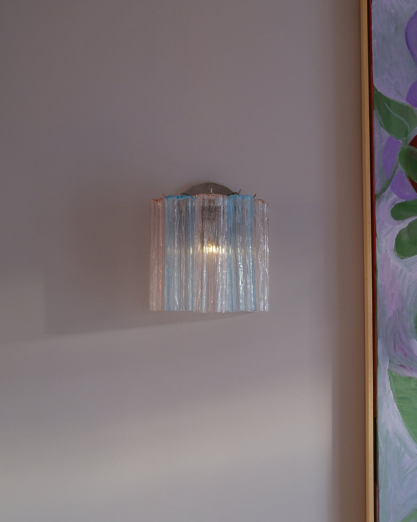 Wall light Sakura pink & blue - small