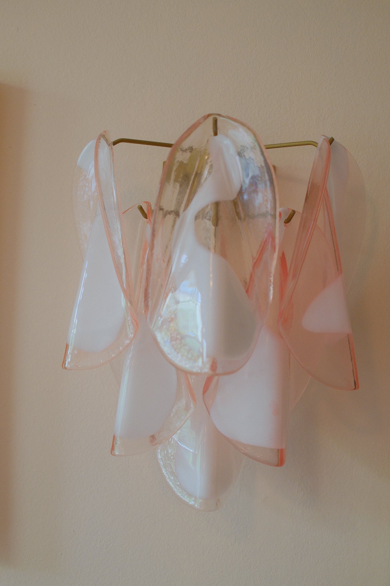 wall light Caia pink & white - small