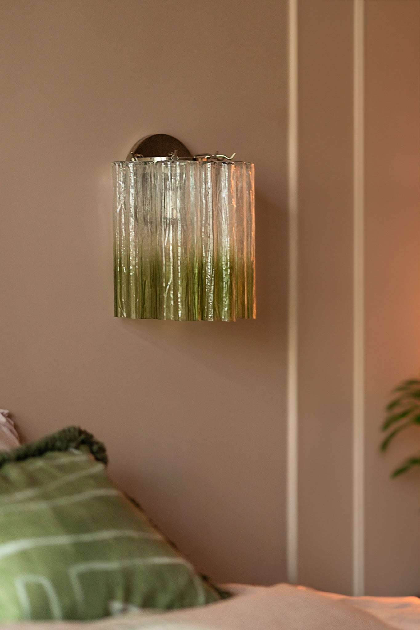 Wall light Sakura transparant to green - small