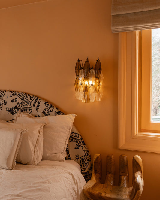 Wall light Chloe brown & transparant