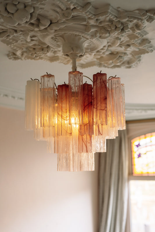 Chandelier Sakura pink & alabaster mix -  medium