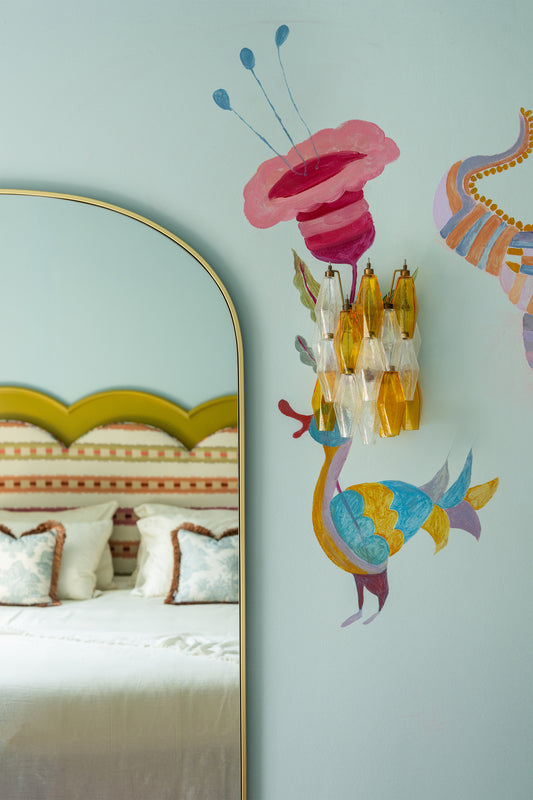 Wall light Chloe amber & transparant
