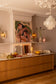 Chandelier Aurora alabaster white - medium