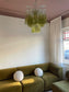 Chandelier Sakura green to transparant - small