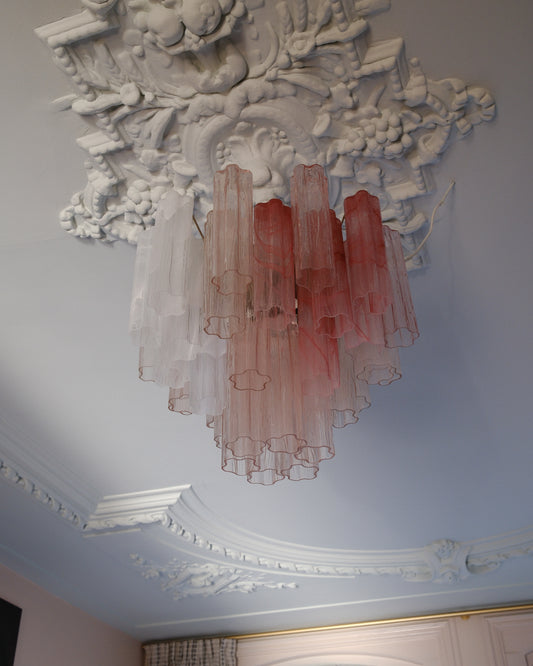 Chandelier Sakura pink & alabaster mix -  medium