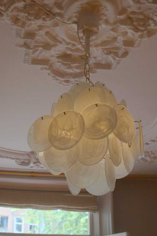Chandelier Aurora alabaster white - medium