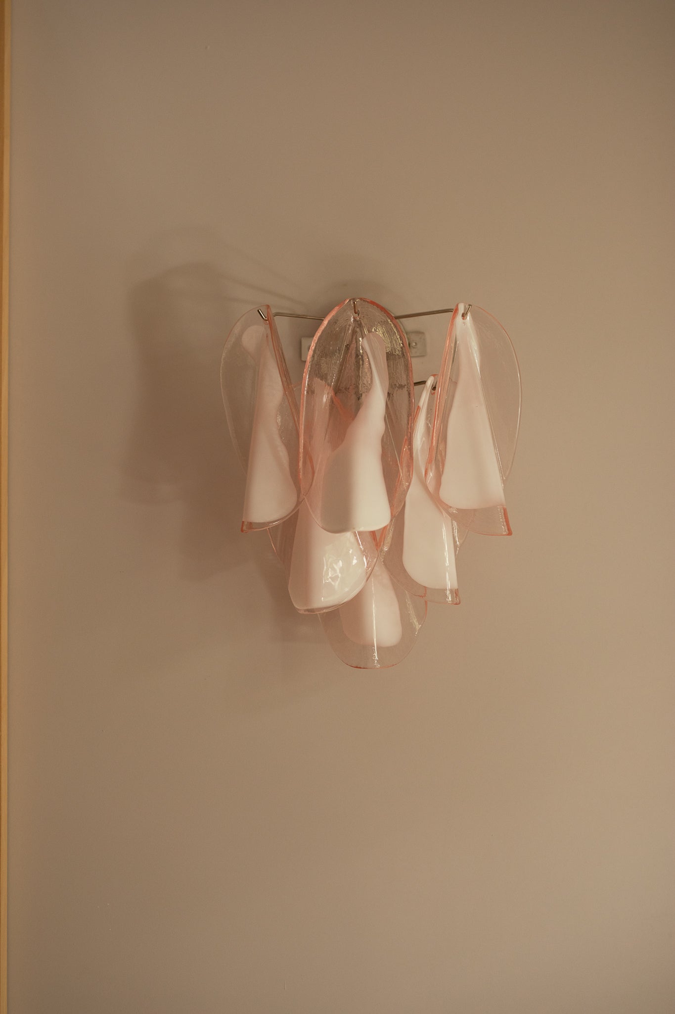 wall light Caia pink & white - small