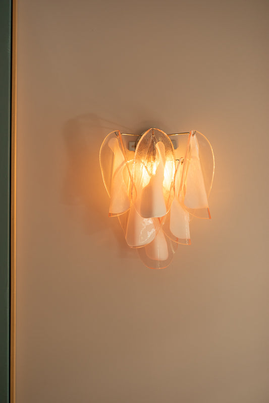 wall light Caia pink & white - small