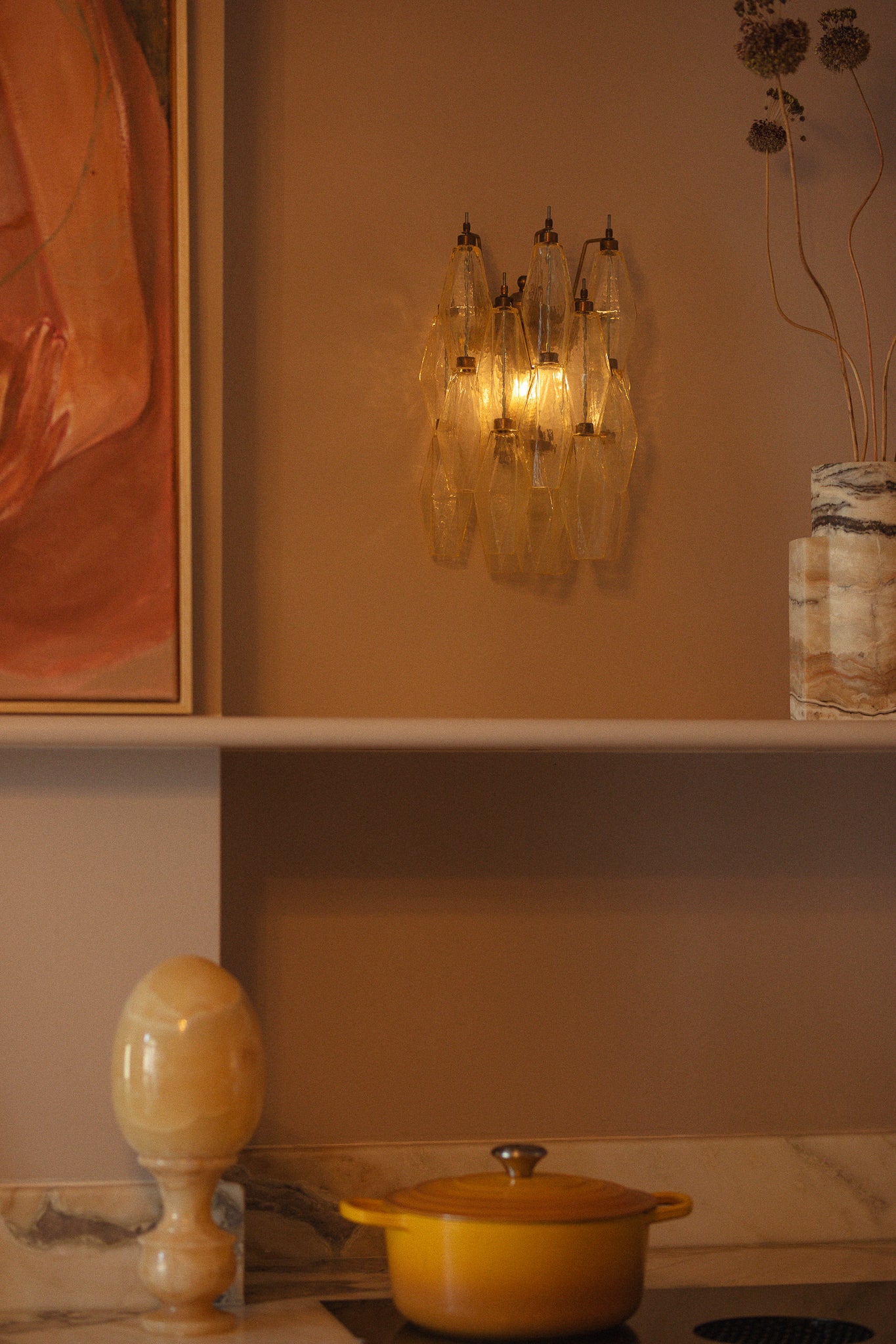 Wall light Chloe amber antique