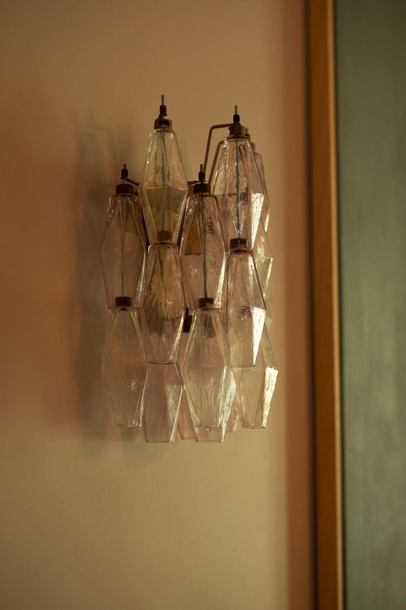 Wall light Chloe pink & transparant