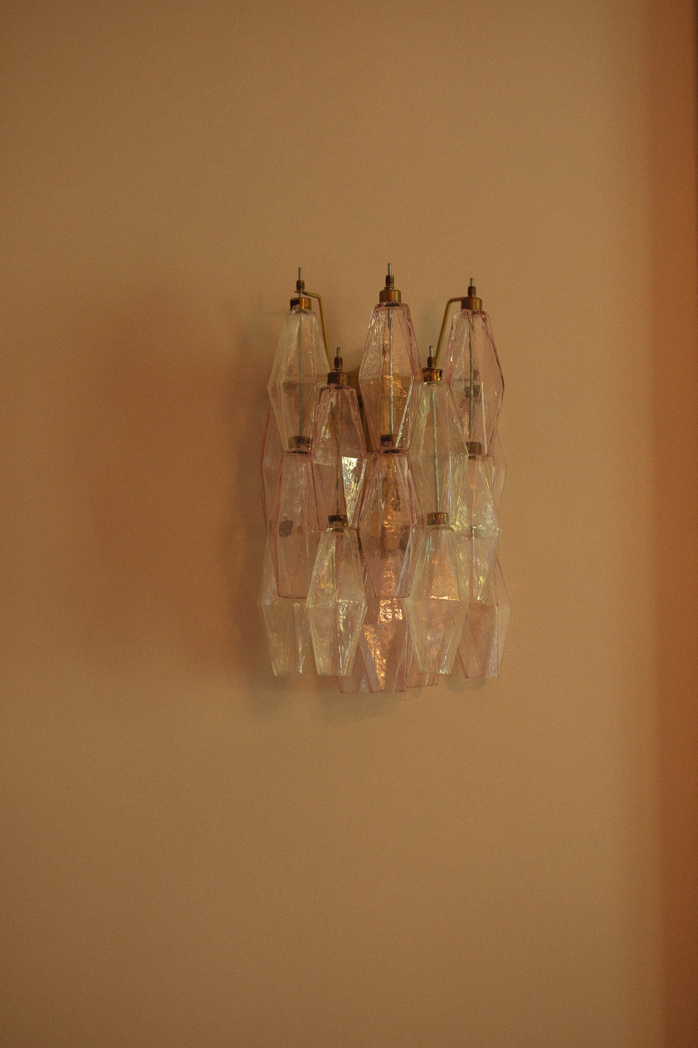 Wall light Chloe pink & transparant