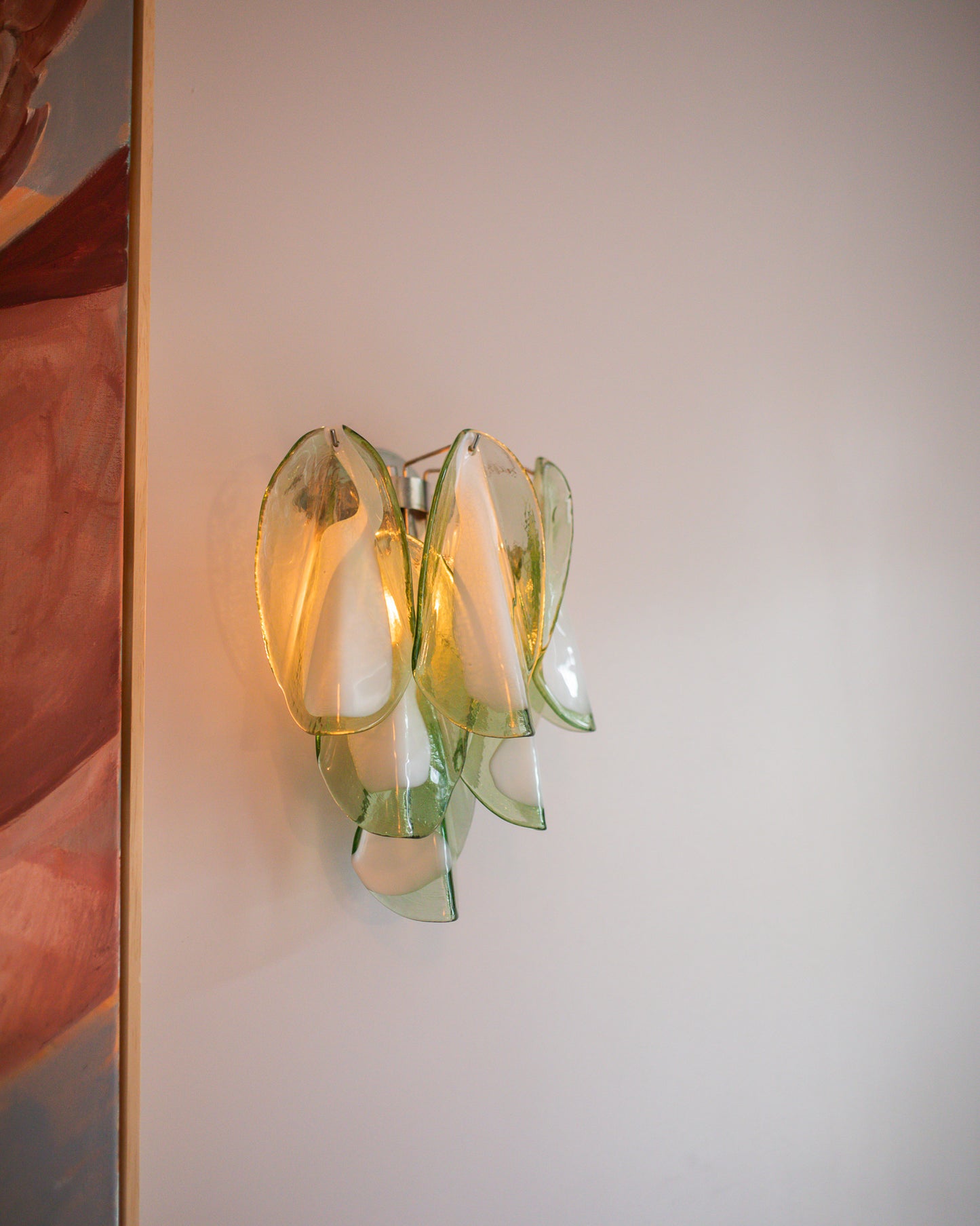 wall light Caia green & white - small
