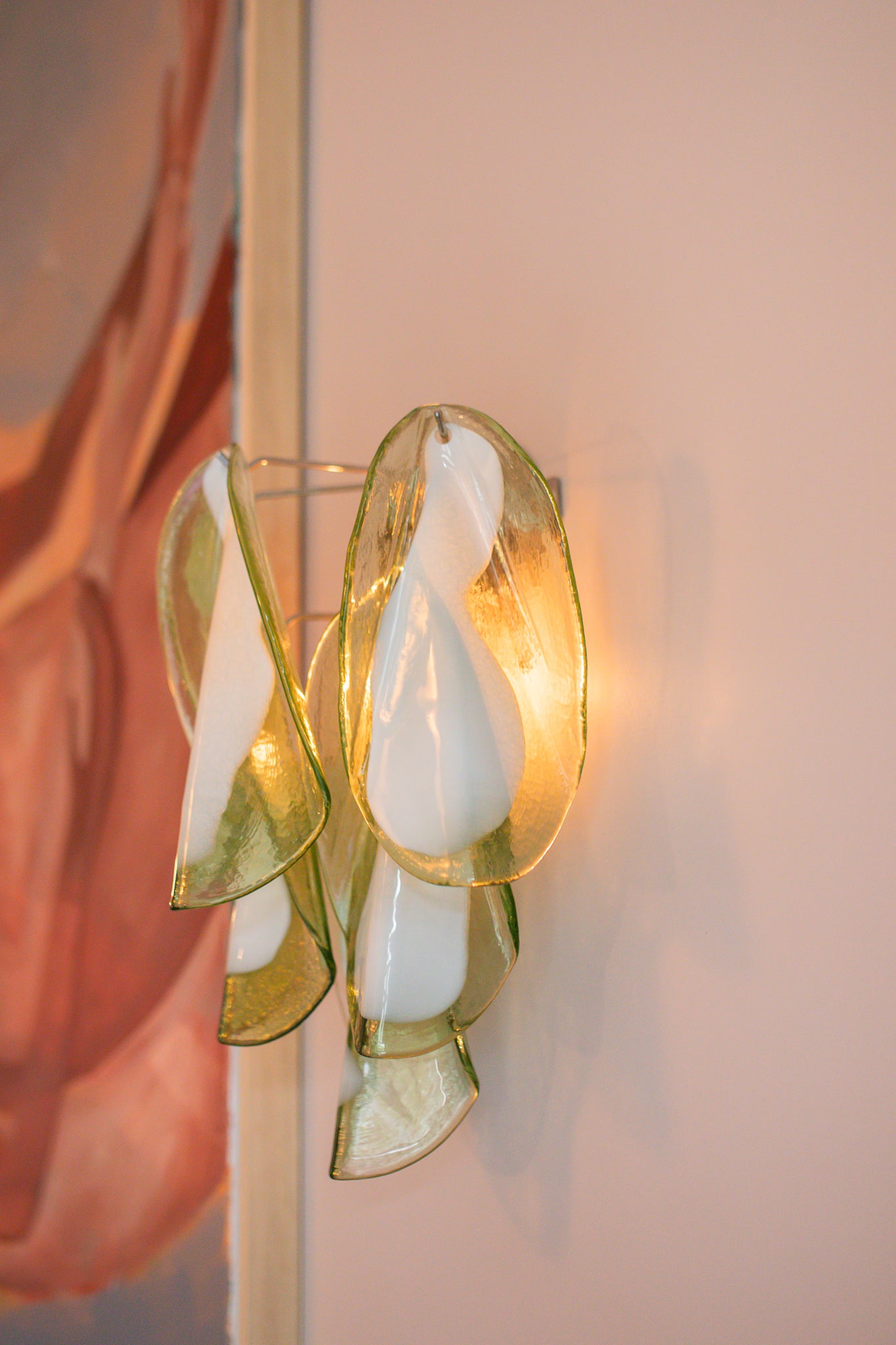 wall light Caia green & white - small