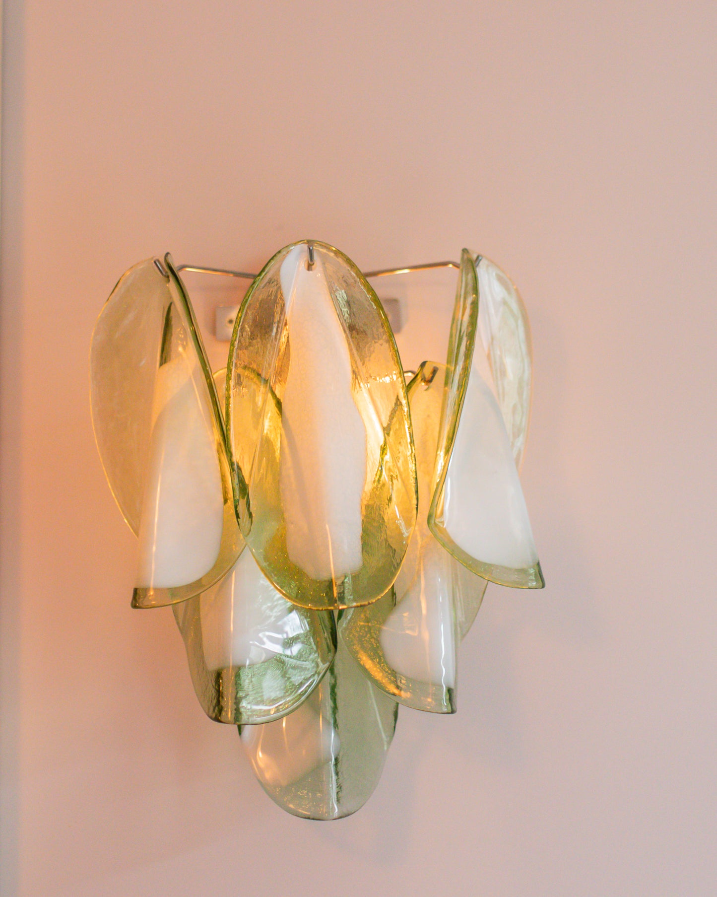wall light Caia green & white - small